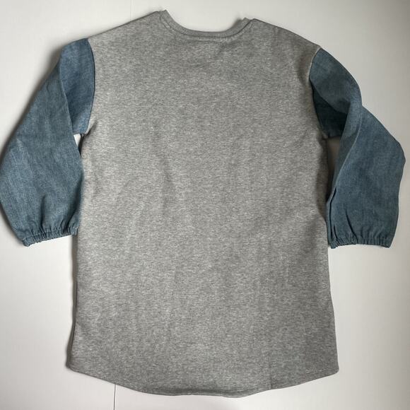 Stem Denim Sleeved Sweatshirt Dress - Picture 2 of 3